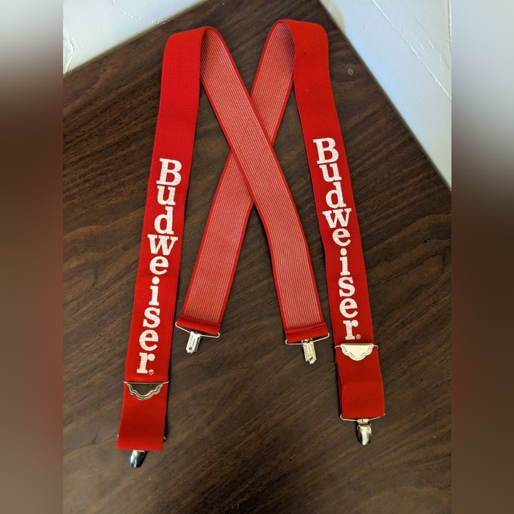 Vintage 1980's Budweiser Suspenders in Awesome Condition